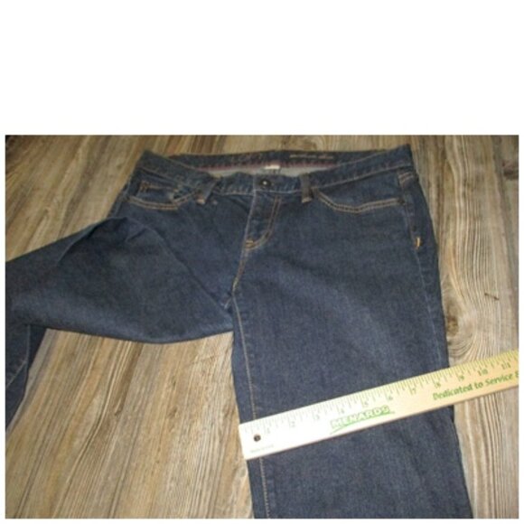 Loft Modern Slim Dark Wash Denim Jeans Size 4 Msre 32x30.75 - Picture 9 of 12